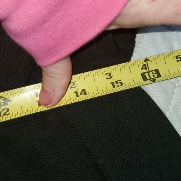 Karin Stevens Vintage Skyscraper Night Light Graphic Black Padded Sz 10 Pantsuit - Picture 15 of 16